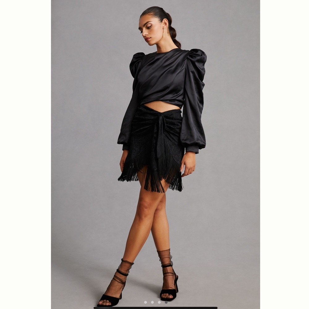 By Anthropologie Fringed Skirt